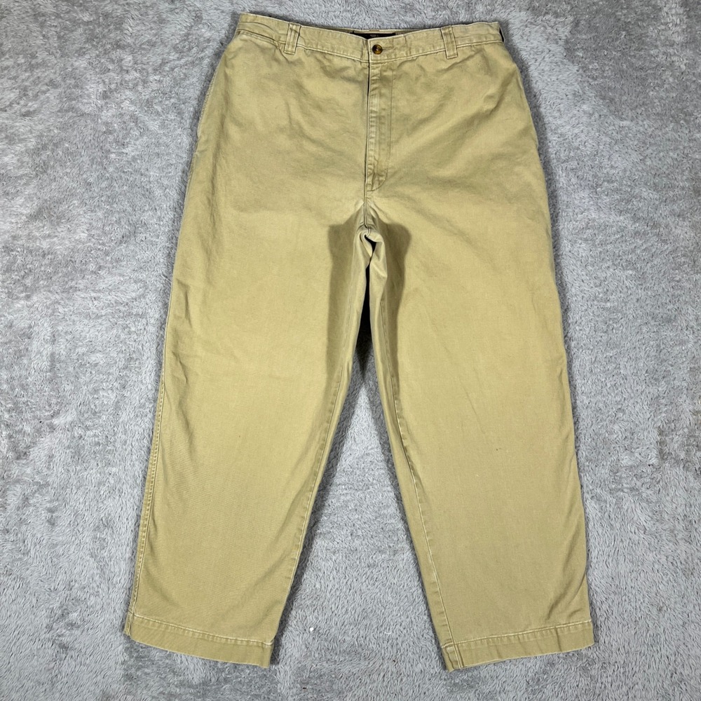 Abercrombie & Fitch Mens Khaki Chino Pants 36x30 Tan Cotton Outdoor Goods